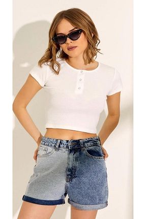 بلوز سفید زنانه ساده BNK Shop - کد 810096692