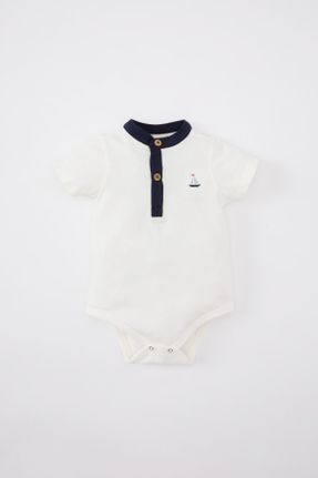 بادی نوزادی سفید بچه گانه پنبه (نخی) کد 810168912