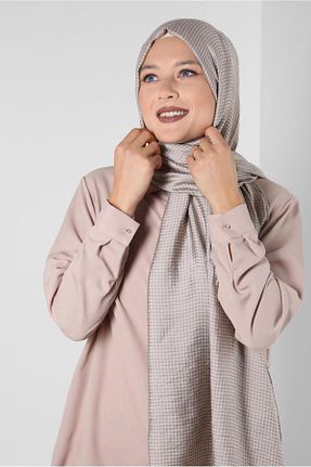 شال بژ زنانه پلی استر Alvina - کد 802131807