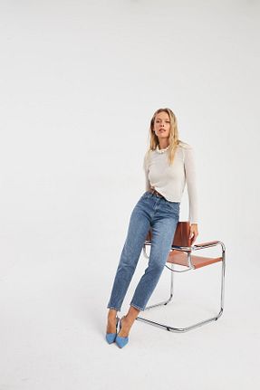 شلوار جین آبی زنانه پاچه تنگ cracpot - کد 810303289