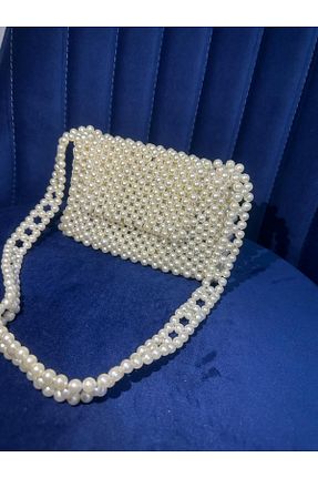 کیف مجلسی بژ زنانه پارچه ای Angel Elegans Design - کد 810443650