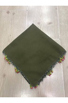 روسری خاکی 100 x 100 ALLURİNG - کد 107472850