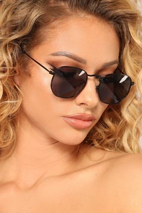 عینک آفتابی مشکی زنانه UV400 TrendMilano - کد 107383784