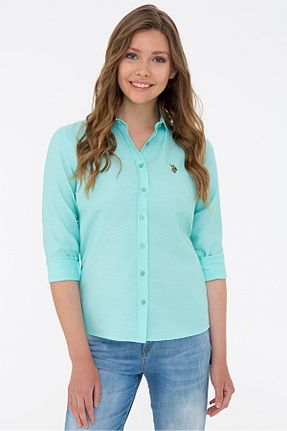 پیراهن فیروزه ای زنانه رگولار U.S. Polo Assn. - کد 107062681