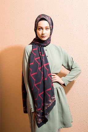 شال مشکی زنانه پلی استر 19V69 ITALIA - کد 57610462