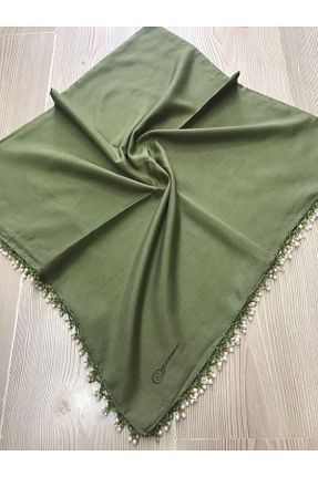 روسری خاکی 100 x 100 ALLURİNG - کد 107346120