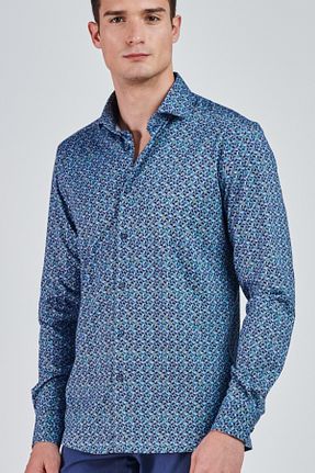 پیراهن فیروزه ای مردانه رگولار Giovane Gentile - کد 69555881