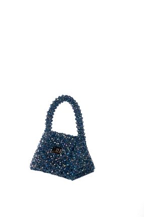 کیف دستی آبی زنانه سایز متوسط PİEDRA DESLUMBRANTE - کد 810044754
