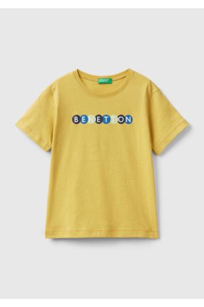 تی شرت زرد بچه گانه رگولار تکی کد 810236951