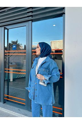 کت حجاب آبی زنانه Relaxed tumabutik - کد 809984465