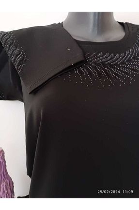 بلوز مشکی زنانه ساده Genel Markalar - کد 809981668