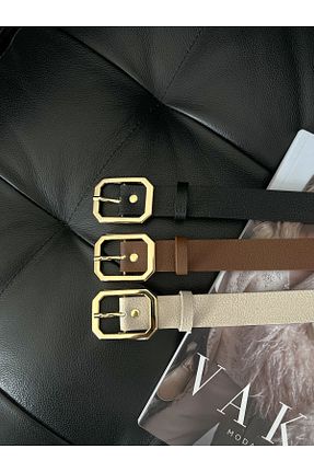 کمربند مشکی زنانه چرم مصنوعی Fiori - کد 810017276