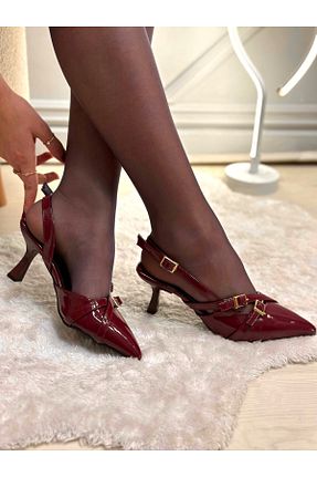 کفش استایلیتو زرشکی پاشنه نازک Vola Shoes - کد 810289809