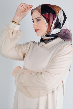 روسری بژ پلی استر Alvina - کد 801113749