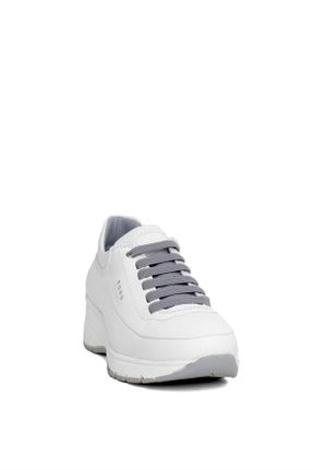 کفش کژوال سفید زنانه چرم طبیعی پاشنه متوسط ( 5 - 9 cm ) پاشنه ساده کد 810053638