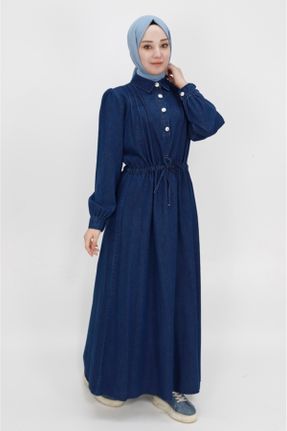 لباس آبی زنانه رگولار جین پنبه - پلی استر کد 810053880