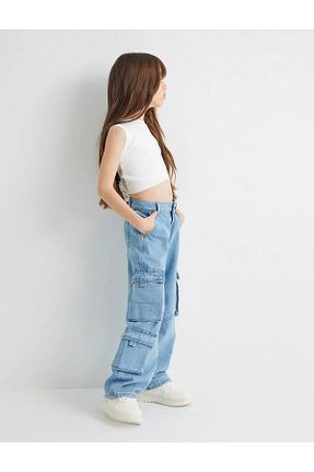شلوار جین آبی بچه گانه پاچه تنگ Koton - کد 810340207