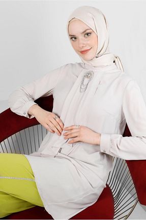 تونیک نباتی زنانه پلی استر بافتنی رگولار کد 801392233