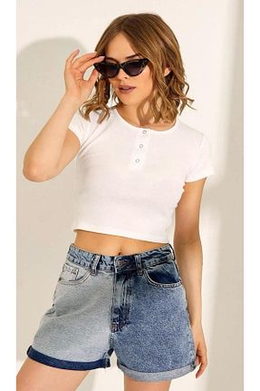 بلوز سفید زنانه ساده BNK Shop - کد 810096692