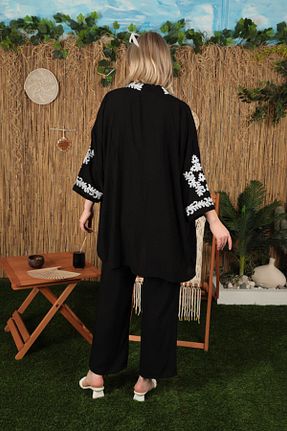 ست بالاتنه و پائین تنه مشکی زنانه بافتنی RICHMOST - کد 810244250