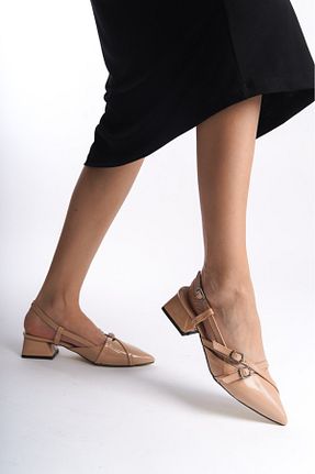 کفش پاشنه بلند کلاسیک بژ زنانه چرم لاکی SEREL35SHOES - کد 810282514