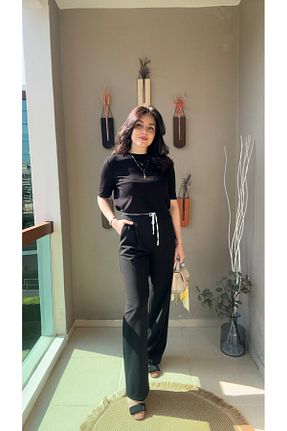 شلوار مشکی زنانه مخلوط پلی استر Zilolafashionhouse - کد 810333812