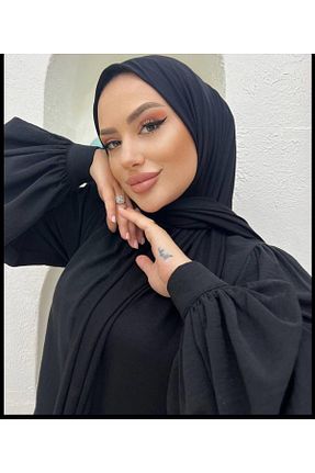 دستمال گردن مشکی زنانه پنبه ای YILDIZ İSTANBUL MODA - کد 810402168