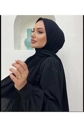 دستمال گردن مشکی زنانه پنبه ای YILDIZ İSTANBUL MODA - کد 810402168