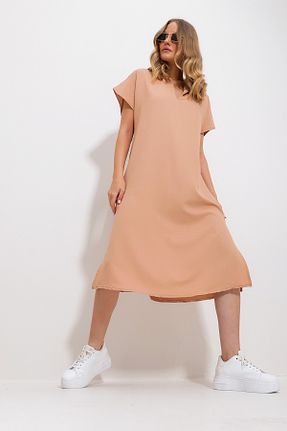لباس بژ زنانه بافتنی Trend Alaçatı Stili - کد 809077541