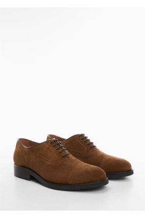 کفش آکسفورد قهوه ای مردانه پارچه نساجی پاشنه کوتاه ( 4 - 1 cm ) کد 776919322