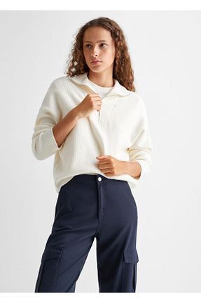 شلوار جین سرمه ای زنانه رگولار MANGO Teen - کد 755011678