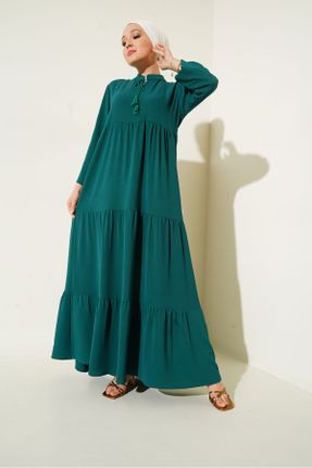 لباس سبز زنانه رگولار بافتنی مخلوط پلی استر کد 750275694