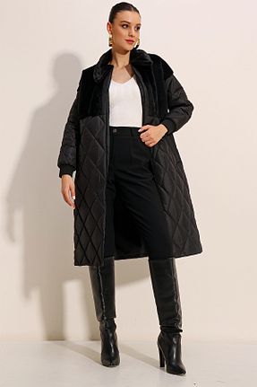 کاپشن مشکی زنانه اورسایز Bigdart - کد 789269160