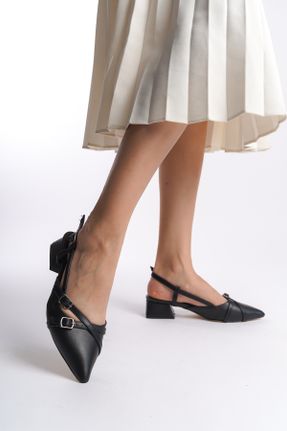 کفش پاشنه بلند کلاسیک مشکی زنانه PU پاشنه ضخیم پاشنه کوتاه ( 4 - 1 cm ) کد 810650217