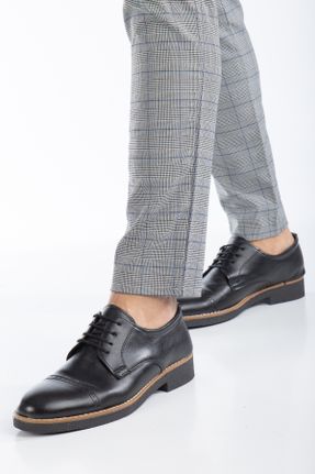 کفش کلاسیک مشکی مردانه پارچه نساجی پاشنه کوتاه ( 4 - 1 cm ) پاشنه نازک کد 810680632