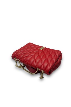 کیف دوشی قرمز زنانه چرم مصنوعی biggbag - کد 764154339