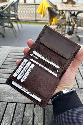 کیف پول قهوه ای مردانه ابعاد بزرگ Dodo4men - کد 811091064
