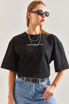 تی شرت مشکی زنانه رگولار کد 811170935