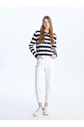 شلوار جین سفید زنانه پاچه تنگ LC Waikiki - کد 811214031