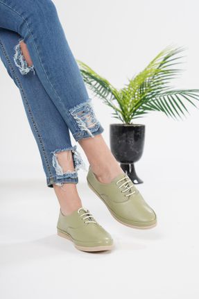 کفش کژوال سبز زنانه چرم طبیعی پاشنه کوتاه ( 4 - 1 cm ) پاشنه ساده کد 810817248