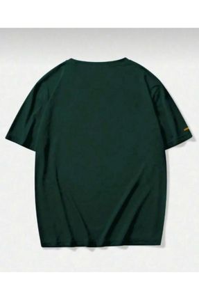تی شرت سبز زنانه اورسایز یقه گرد پنبه - پلی استر کد 811070045