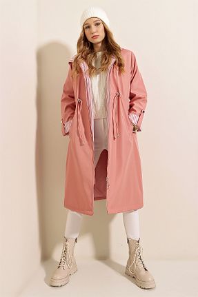 ترنچکت صورتی زنانه پنبه ای Bigdart - کد 205071424
