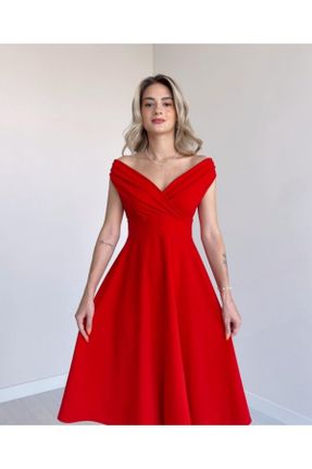 لباس قرمز زنانه بافتنی کد 811202461