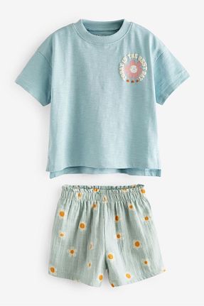 ست بالاتنه و پائین تنه آبی بچه گانه بافتنی Next Baby - کد 811204918