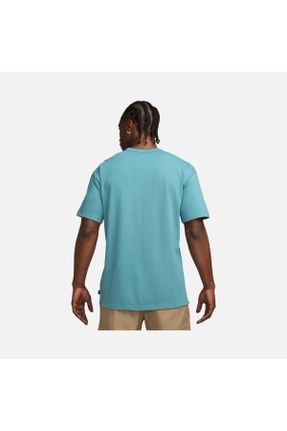 تی شرت آبی مردانه یقه گرد رگولار پنبه (نخی) کد 810787508