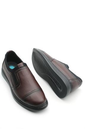 کفش کژوال قهوه ای مردانه چرم طبیعی پاشنه کوتاه ( 4 - 1 cm ) پاشنه ساده کد 780671250