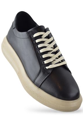 کفش کژوال مشکی مردانه چرم طبیعی پاشنه کوتاه ( 4 - 1 cm ) پاشنه ساده کد 811038520