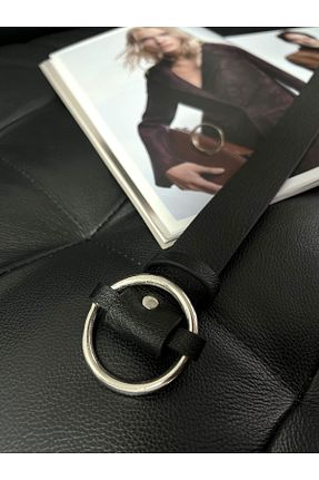 کمربند مشکی زنانه چرم مصنوعی Fiori - کد 48232144