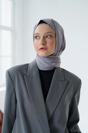 شال طوسی زنانه Medine İpeği Modakaşmir - کد 811119835