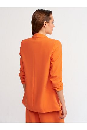 کت بلیزر نارنجی زنانه پارچه Dilvin - کد 290342168